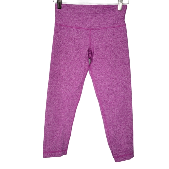 Lululemon Heather Pink Cropped Leggings - Picture 1 of 4